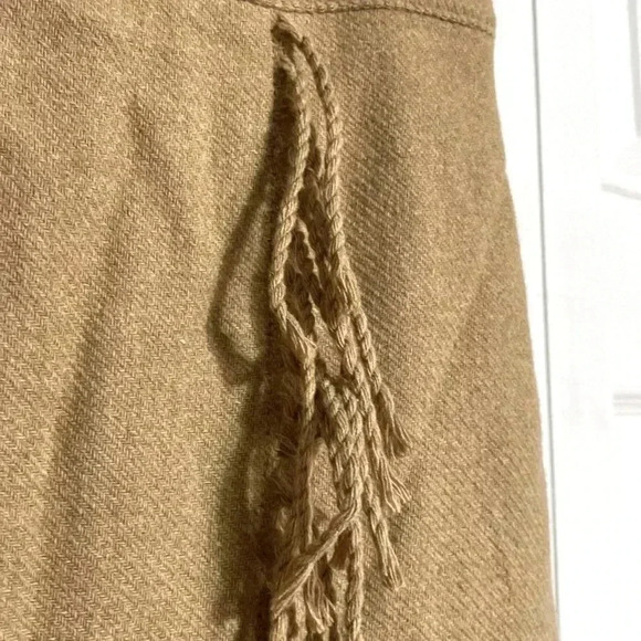 Talbots wool blend tan fringe skirt - Picture 7 of 11